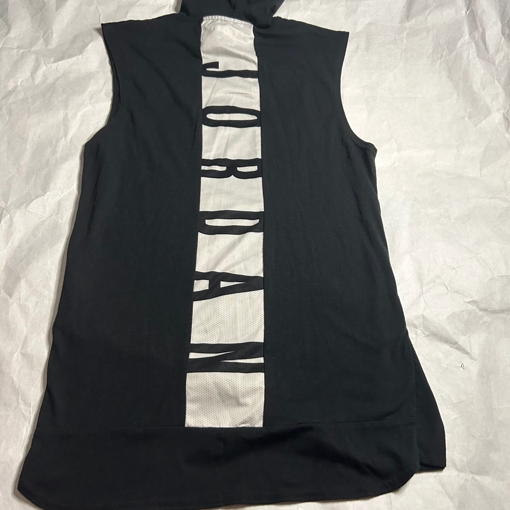 Nike Air Jordan Dri-FIT Men Sleeveless Hoodie Black Basketball Training Gym M- L